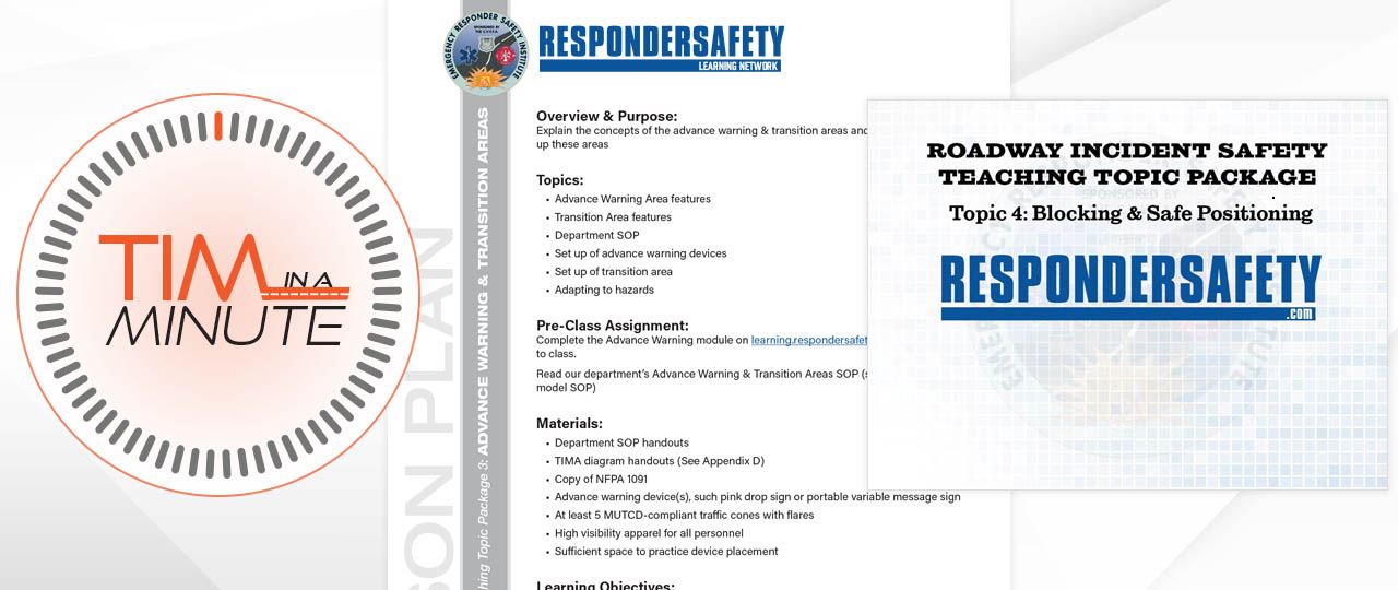 Roadway Safety Teaching Topic Packages Responder Safety